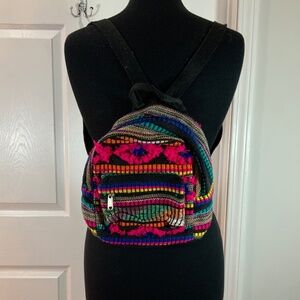 Boho Embroidered Tribal Aztec Backpack